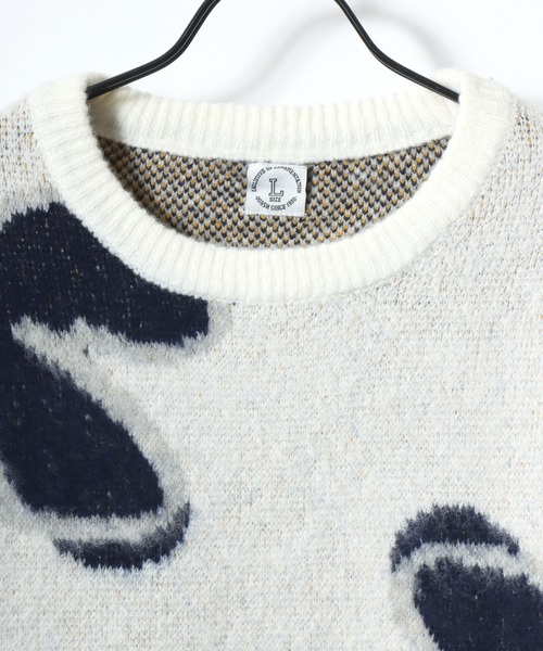 Lazar(ラザル)の「Allover Jacquard Knit/オーバーサイズ 総柄 ジャガードニット/セーター/レディース メンズ(ニット/セーター・レディース・アイボリー/グレー系その他/ブラック/グレー/ホワイト系その他/ネイビー・M/L)」の21枚目の写真