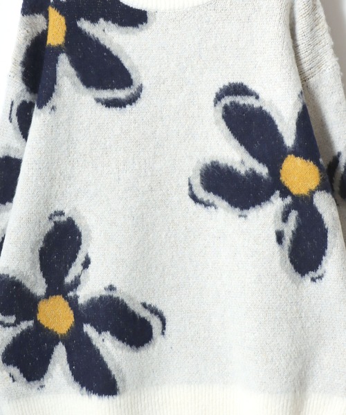 Lazar(ラザル)の「Allover Jacquard Knit/オーバーサイズ 総柄 ジャガードニット/セーター/レディース メンズ(ニット/セーター・レディース・アイボリー/グレー系その他/ブラック/グレー/ホワイト系その他/ネイビー・M/L)」の22枚目の写真