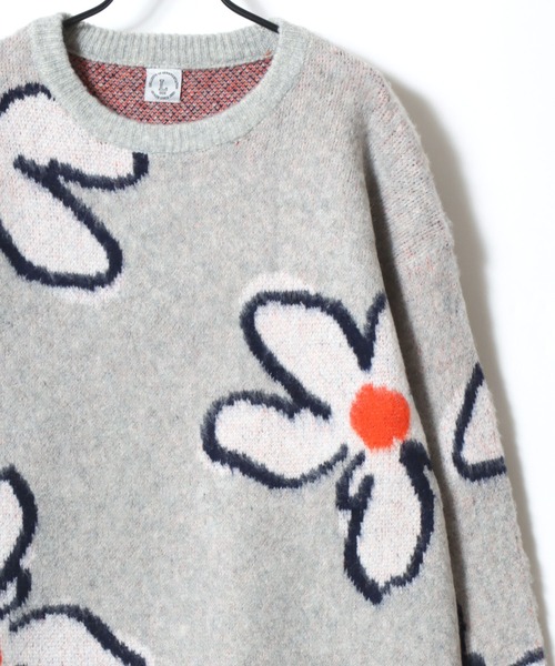 Lazar(ラザル)の「Allover Jacquard Knit/オーバーサイズ 総柄 ジャガードニット/セーター/レディース メンズ(ニット/セーター・レディース・アイボリー/グレー系その他/ブラック/グレー/ホワイト系その他/ネイビー・M/L)」の10枚目の写真