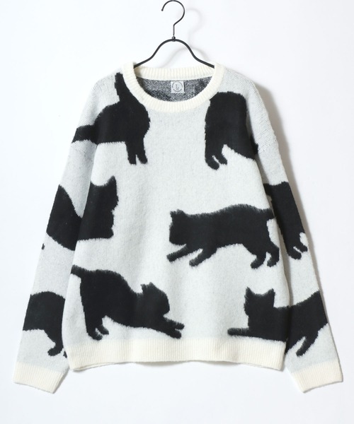 Lazar(ラザル)の「Allover Jacquard Knit/オーバーサイズ 総柄 ジャガードニット/セーター/レディース メンズ(ニット/セーター・レディース・アイボリー/グレー系その他/ブラック/グレー/ホワイト系その他/ネイビー・M/L)」の15枚目の写真