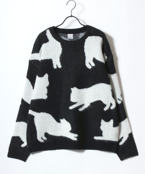 Lazar(ラザル)の「Allover Jacquard Knit/オーバーサイズ 総柄 ジャガードニット/セーター/レディース メンズ(ニット/セーター・レディース・アイボリー/グレー系その他/ブラック/グレー/ホワイト系その他/ネイビー・M/L)」の17枚目の写真