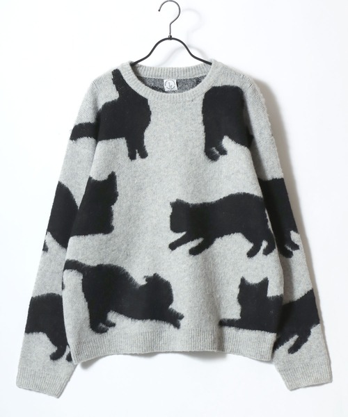 Lazar(ラザル)の「Allover Jacquard Knit/オーバーサイズ 総柄 ジャガードニット/セーター/レディース メンズ(ニット/セーター・レディース・アイボリー/グレー系その他/ブラック/グレー/ホワイト系その他/ネイビー・M/L)」の19枚目の写真