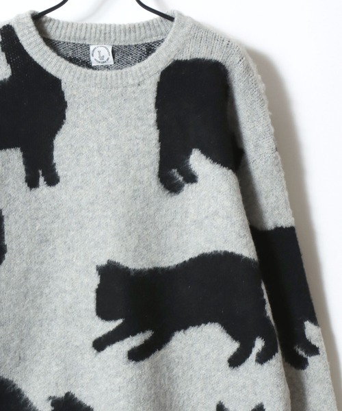 Lazar(ラザル)の「Allover Jacquard Knit/オーバーサイズ 総柄 ジャガードニット/セーター/レディース メンズ(ニット/セーター・レディース・アイボリー/グレー系その他/ブラック/グレー/ホワイト系その他/ネイビー・M/L)」の11枚目の写真
