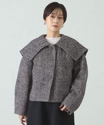 CAST: | ヘリンボンツィードショールカラーコート(その他アウター)