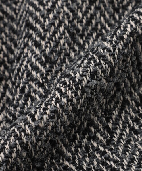 CAST:（キャストコロン）の「ヘリンボンツィードショールカラーコート（その他アウター・レディース・ネイビー/グレー系その他2・M/S）」の11枚目の写真