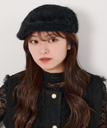 SETUP7（セットアップセブン）の「【SETUP7】フェイクファーハンチング ベレー帽 ふわふわ・ボリュームファー GLR（ハンチング/ベレー帽）」