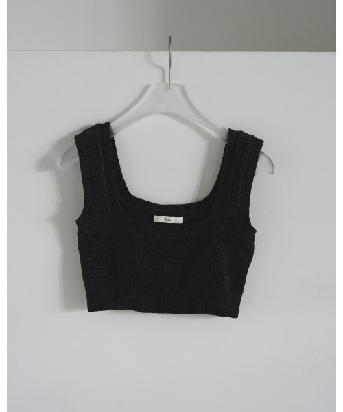anuke（アンヌーク）の「anuke Velour Knit Tanktop 62520535（タンクトップ・レディース・ライトブルー/ブラック・FREE）」の2枚目の写真