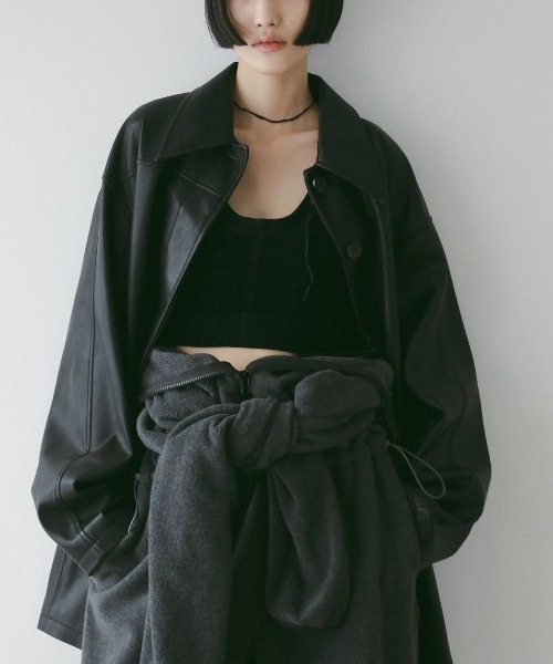 anuke（アンヌーク）の「anuke Velour Knit Tanktop 62520535（タンクトップ・レディース・ライトブルー/ブラック・FREE）」の11枚目の写真