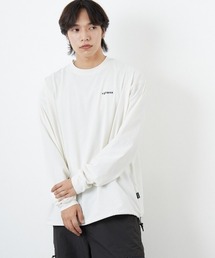 +phenix | [＋phenix/プラスフェニックス] 別注 ワンポイント刺繍ロゴ ドローコードロンT(Tシャツ/カットソー)