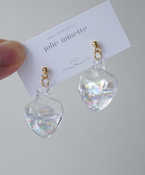 CERCA(チェルカ)の「jolie minette/お水入り オーロラ ガラス ピアス/アレルギー対応(ピアス(両耳用)・レディース・シルバー/シルバー系その他/ゴールド/ゴールド系その他/ゴールド系1/シルバー系1・FREE)」の17枚目の写真
