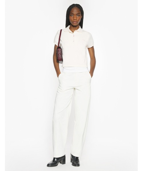 Maison Kitsune（メゾンキツネ）の「BABY FOX CROPPED POLO（ポロシャツ・レディース・アイボリー・L/M/S/XS）」の4枚目の写真