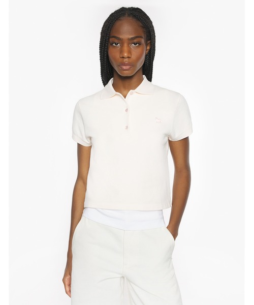 Maison Kitsune（メゾンキツネ）の「BABY FOX CROPPED POLO（ポロシャツ・レディース・アイボリー・L/M/S/XS）」の5枚目の写真