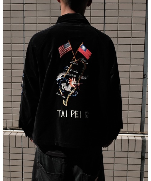 THRIFTY LOOK スーベニアジャケット スカジャン size L THRIFTY LOOK スリフティルック / SNAKE & SKULL SOUVENIR JACKET
