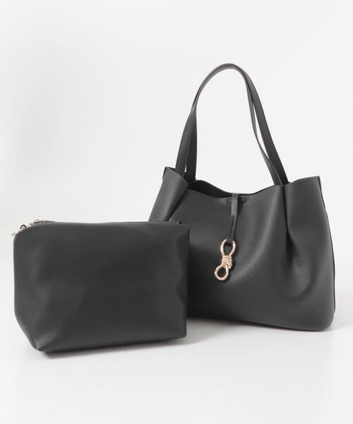 RODE SKO（ロデスコ）の「3WAYメタルリボンワイドトートバッグ（トートバッグ・レディース・グレー/ブラック・ONE）」の15枚目の写真