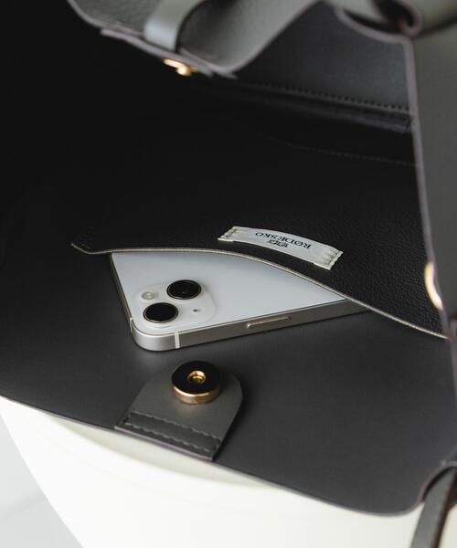 RODE SKO（ロデスコ）の「3WAYメタルリボンワイドトートバッグ（トートバッグ・レディース・グレー/ブラック・ONE）」の20枚目の写真