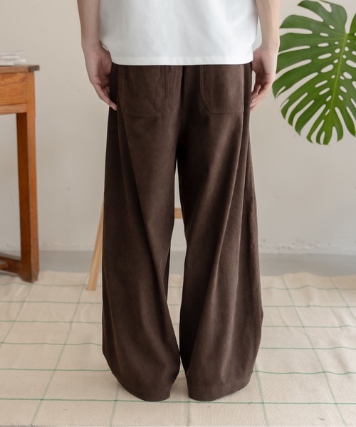 bashful base Oriental（バッシュフルベースオリエンタル）の「【bbO】ロゴ1タックワイドコーデュロイパンツ（その他パンツ・メンズ・ブラック/ブラウン・SMALL/MEDIUM/LARGE）」の8枚目の写真