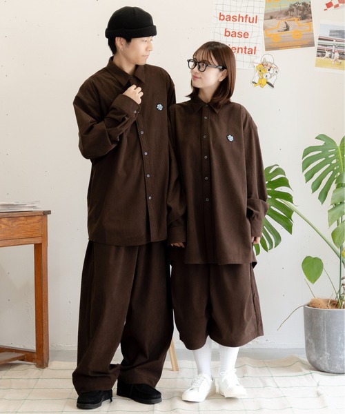 bashful base Oriental（バッシュフルベースオリエンタル）の「【bbO】ロゴ1タックワイドコーデュロイパンツ（その他パンツ・メンズ・ブラック/ブラウン・SMALL/MEDIUM/LARGE）」の11枚目の写真