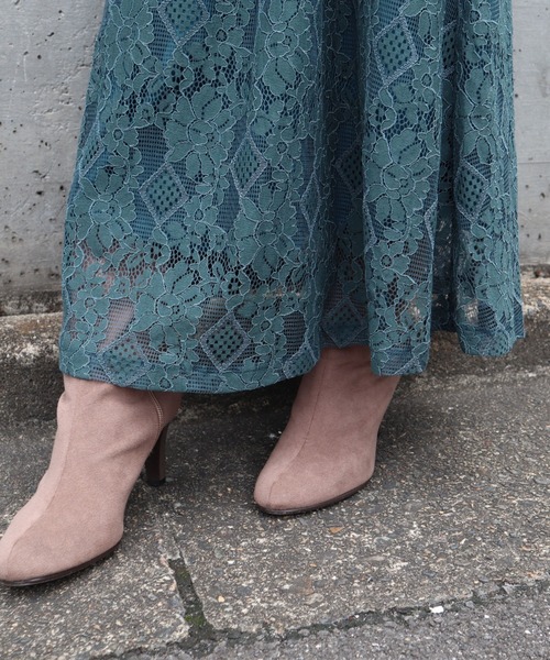 CECIL McBEE（セシルマクビー）の「レース配色クレリックワンピース（ワンピース・レディース・ブラック/アイボリー/ネイビー/ターコイズブルー・MEDIUM）」の19枚目の写真