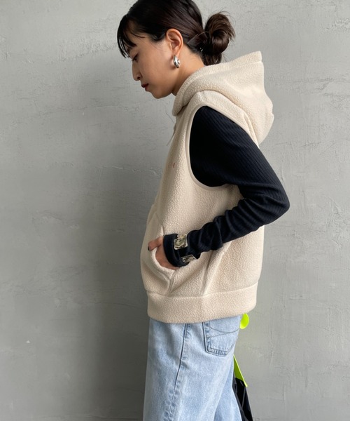 DANTON（ダントン）の「[DANTON/ダントン] ポーラテック ジップ ベスト（ベスト・レディース・アイボリー/ブラック・36）」の8枚目の写真