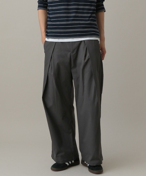 LAND MUSEUM(ランドミュージアム)の「LAND MUSEUM/タックワイドスラックス(スラックス・メンズ・ブラック/グレー・LARGE/MEDIUM)」の16枚目の写真