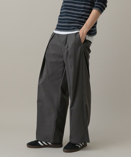 LAND MUSEUM(ランドミュージアム)の「LAND MUSEUM/タックワイドスラックス(スラックス・メンズ・ブラック/グレー・LARGE/MEDIUM)」の17枚目の写真
