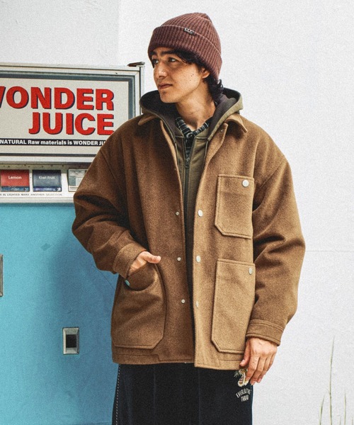 niko and...（ニコアンド）の「ウーリーテックカバーオール（カバーオール・メンズ・ネイビー/スモーク/キャメル・MEDIUM/LARGE）」の2枚目の写真