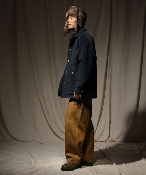 niko and...（ニコアンド）の「ウーリーテックカバーオール（カバーオール・メンズ・ネイビー/スモーク/キャメル・MEDIUM/LARGE）」の9枚目の写真