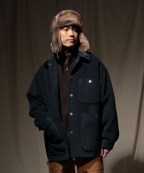 niko and...（ニコアンド）の「ウーリーテックカバーオール（カバーオール・メンズ・ネイビー/スモーク/キャメル・MEDIUM/LARGE）」の7枚目の写真