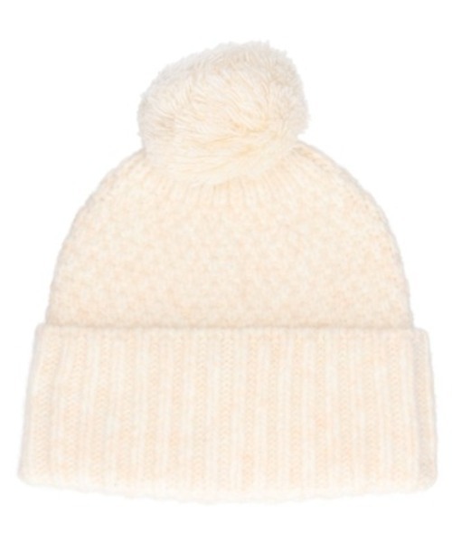 milsa（ミルサ）の「milsa/ミルサ ビーニーポンポン ニット帽 254061215（ニットキャップ/ビーニー・レディース・ホワイト/ピンク/ブラック/グレー/ライトブラウン・FREE）」の2枚目の写真