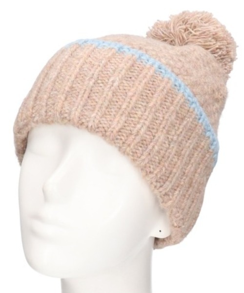 milsa（ミルサ）の「milsa/ミルサ ビーニーポンポン ニット帽 254061215（ニットキャップ/ビーニー・レディース・ホワイト/ピンク/ブラック/グレー/ライトブラウン・FREE）」の11枚目の写真