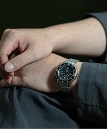 ICE WATCH（アイスウォッチ）の「「TECHNE テクネ」マリーンオフショア ソーラー  ブラックベゼル 5ライスブレス 3H（アナログ腕時計・メンズ）」