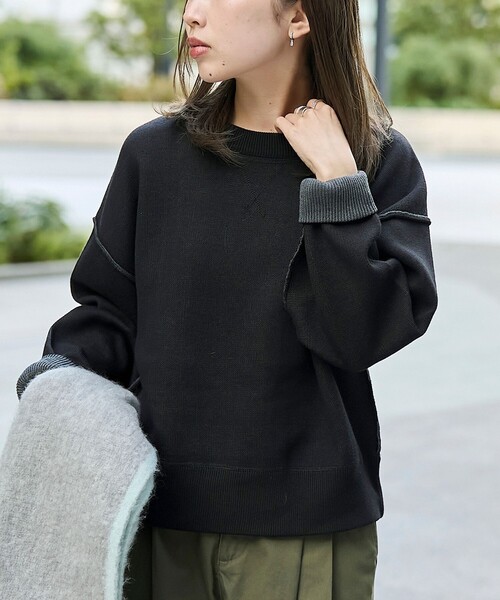 セール】スウェットライク2wayニット（ニット/セーター）｜coen