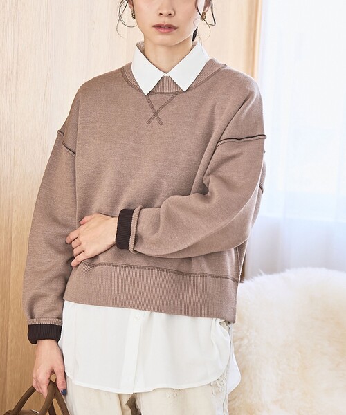 セール】スウェットライク2wayニット（ニット/セーター）｜coen