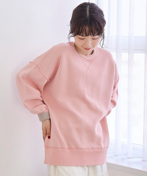 coen（コーエン）の「【新色登場】スウェットライク2wayニット（ニット/セーター・レディース・ブラック/モカ/オレンジ/コバルトブルー/ライトグレー/ライム・M/L）」の8枚目の写真