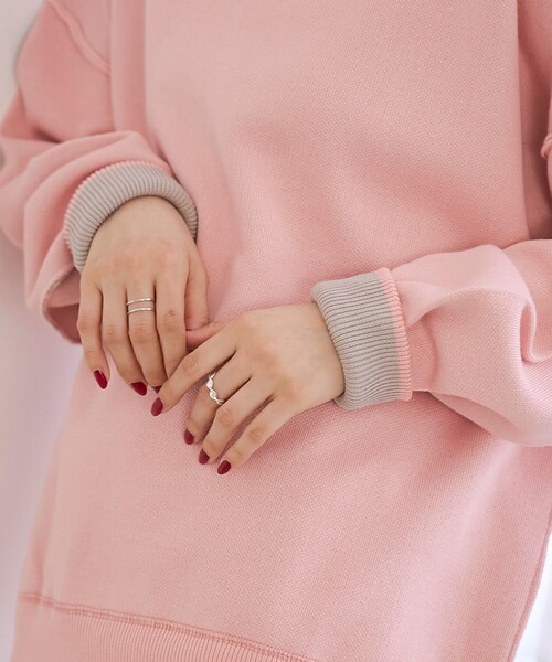 coen（コーエン）の「【新色登場】スウェットライク2wayニット（ニット/セーター・レディース・ブラック/モカ/オレンジ/コバルトブルー/ライトグレー/ライム・M/L）」の10枚目の写真