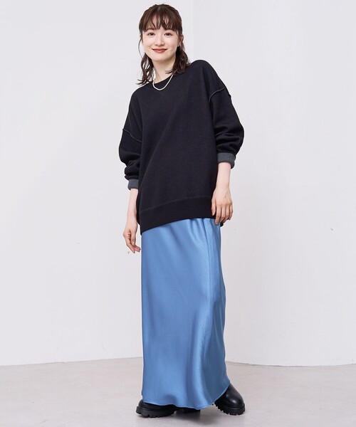 リバーシブル】スウェットライク2wayハイゲージニット（ニット