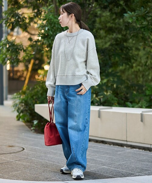 coen（コーエン）の「【新色登場】スウェットライク2wayニット（ニット/セーター・レディース・ブラック/モカ/オレンジ/コバルトブルー/ライトグレー/ライム・M/L）」の22枚目の写真