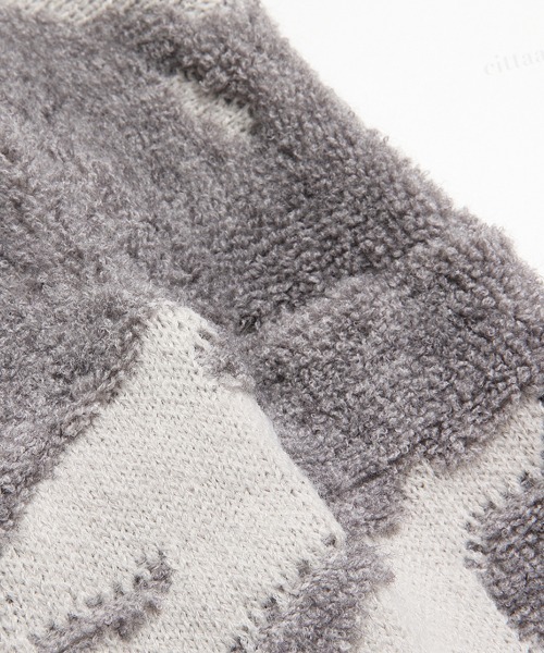 Dalfwin(ダールフィン)の「韓国ファッション 総柄ニットカーディガン(カーディガン/ボレロ・レディース・ネイビー/グレー・FREE)」の9枚目の写真