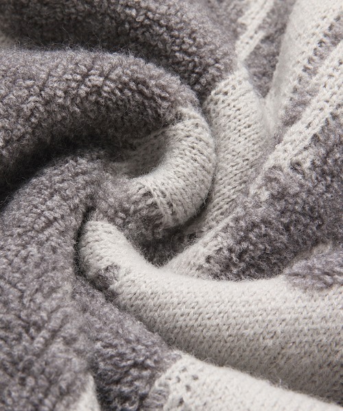 Dalfwin(ダールフィン)の「韓国ファッション 総柄ニットカーディガン(カーディガン/ボレロ・レディース・ネイビー/グレー・FREE)」の11枚目の写真