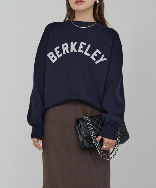 BERKELEYロゴ前後2WAYニットカーディガン