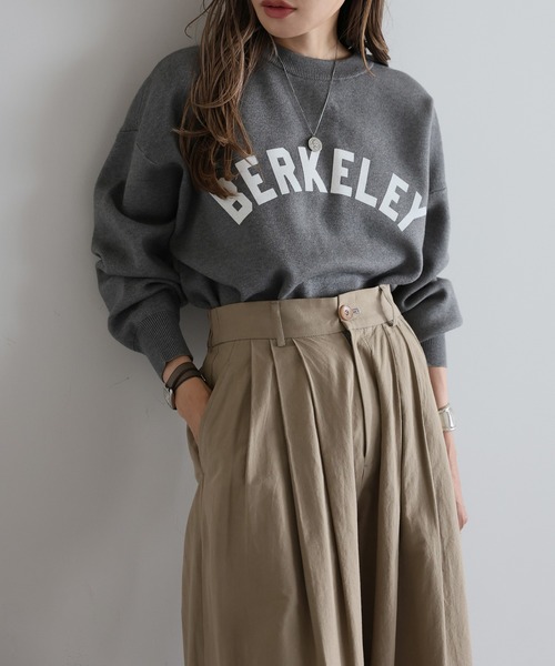 BERKELEYロゴ前後2WAYニットカーディガン