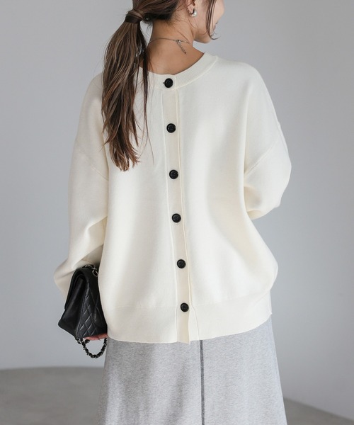 セール】BERKELEYロゴ前後2WAYニットカーディガン（カーディガン