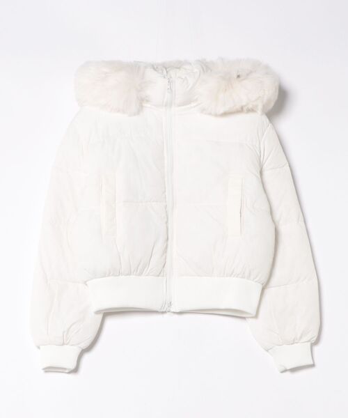 セール】2WAY フェイクファーフード脱着 スタンドカラー エコダウン