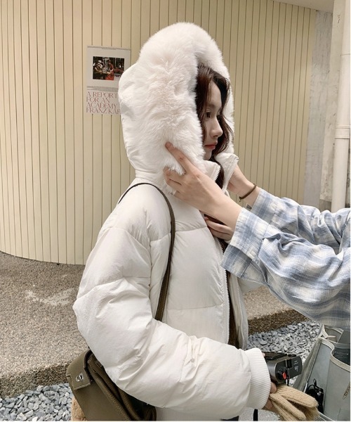 PING レディースダウンジャケット白 INGNI（イング） ダウンコート ダウンジャケット エコファー取り外し