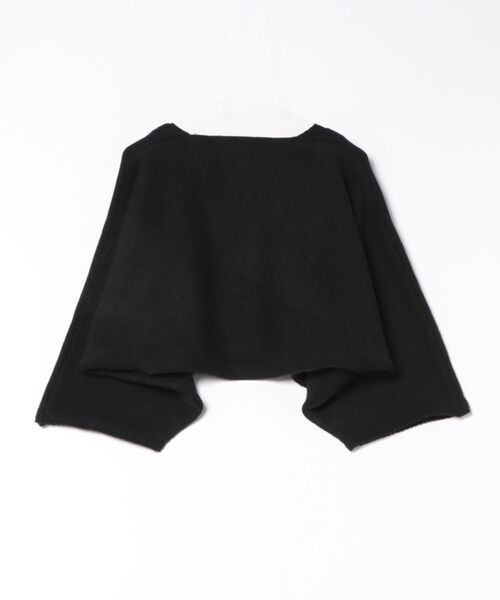 Lace Ladies(レースレディース)の「【2点セット】ボーダー ショール ニット カーディガン(アンサンブル・レディース・ブラック/アイボリー/グレー/ブラウン・FREE)」の5枚目の写真