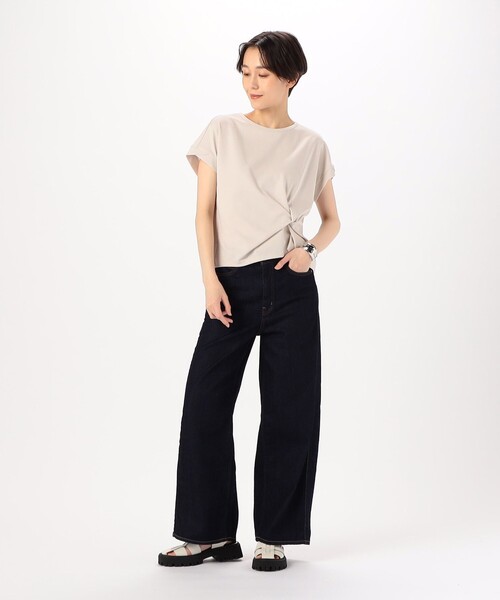 K.T KIYOKO TAKASE（キヨコタカセ）の「【 一部WEB限定カラー 】コットン強撚ポンチ デザインタックシャツ（Tシャツ/カットソー・レディース・ブルー/サックスブルー/ラベンダー/ベージュ/ミント/ピンク・9号/11号）」の14枚目の写真