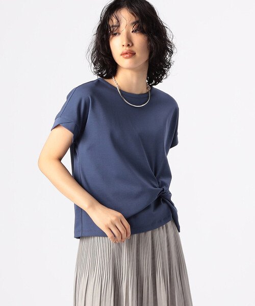 K.T KIYOKO TAKASE（キヨコタカセ）の「【 一部WEB限定カラー 】コットン強撚ポンチ デザインタックシャツ（Tシャツ/カットソー・レディース・ブルー/サックスブルー/ラベンダー/ベージュ/ミント/ピンク・9号/11号）」の17枚目の写真