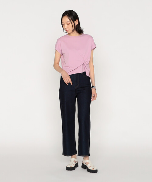 K.T KIYOKO TAKASE（キヨコタカセ）の「【 一部WEB限定カラー 】コットン強撚ポンチ デザインタックシャツ（Tシャツ/カットソー・レディース・ブルー/サックスブルー/ラベンダー/ベージュ/ミント/ピンク・9号/11号）」の20枚目の写真