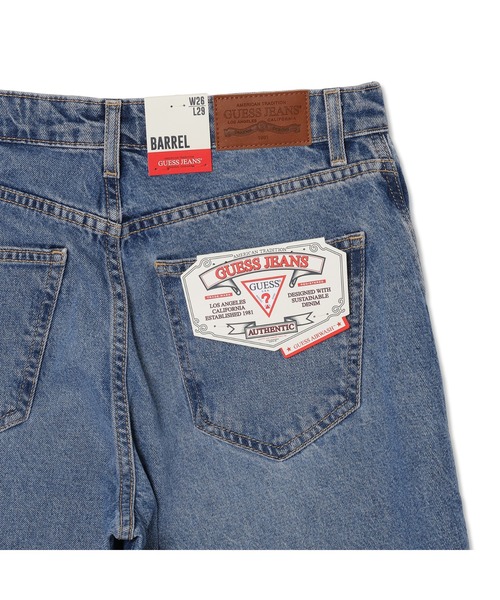 guess USA レザー切り替え　ワイドデニムパンツ GUESS JEANS Barrel デニムパンツ レディース | GUESS(ゲス) JAPAN