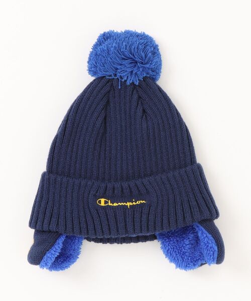 Champion(チャンピオン)の「champion kids / リブ耳付きワッチ / 438-0065(ニットキャップ/ビーニー・キッズ・ブルー/グリーン/ネイビー/ブラック・FREE)」の3枚目の写真